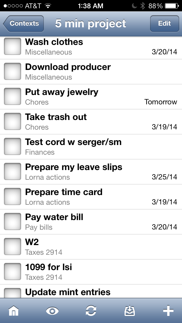 time management 5 minute chores