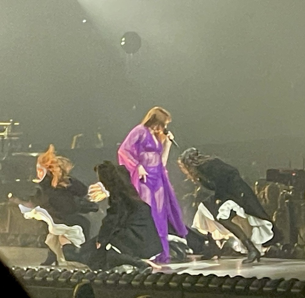 Fans dressed in flowing, ethereal clothing inspired by Florence Welch's style