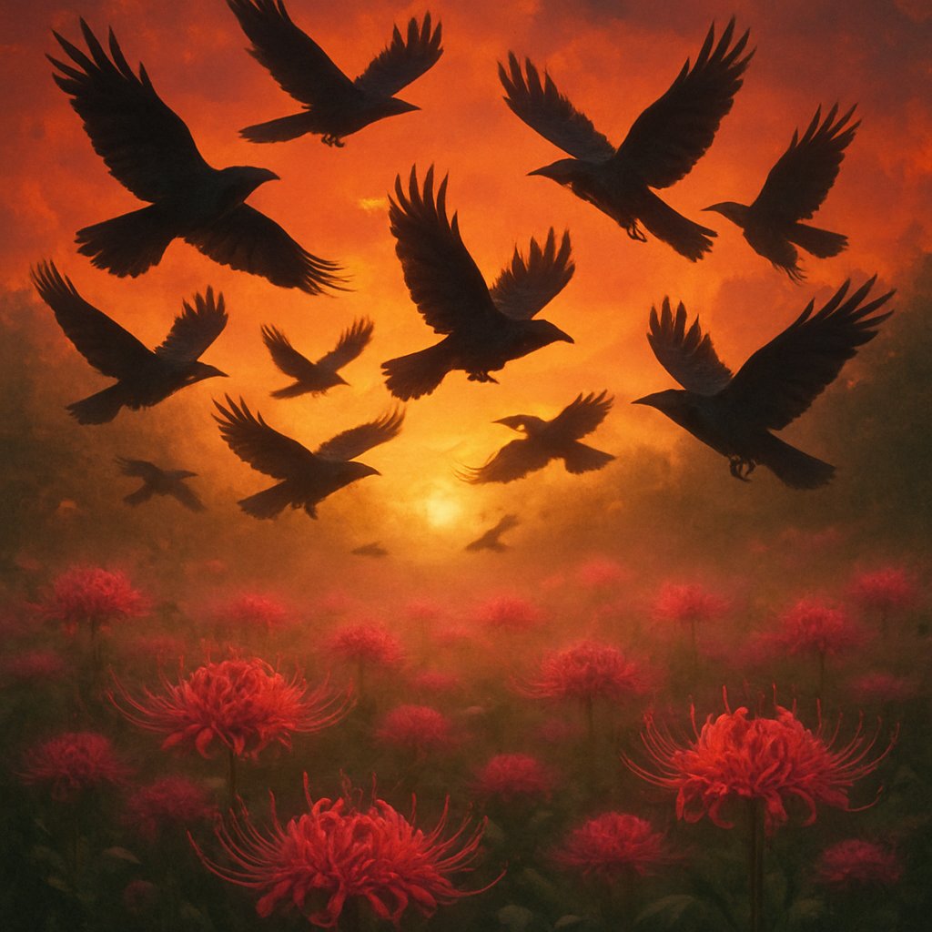 Crows and Flowers